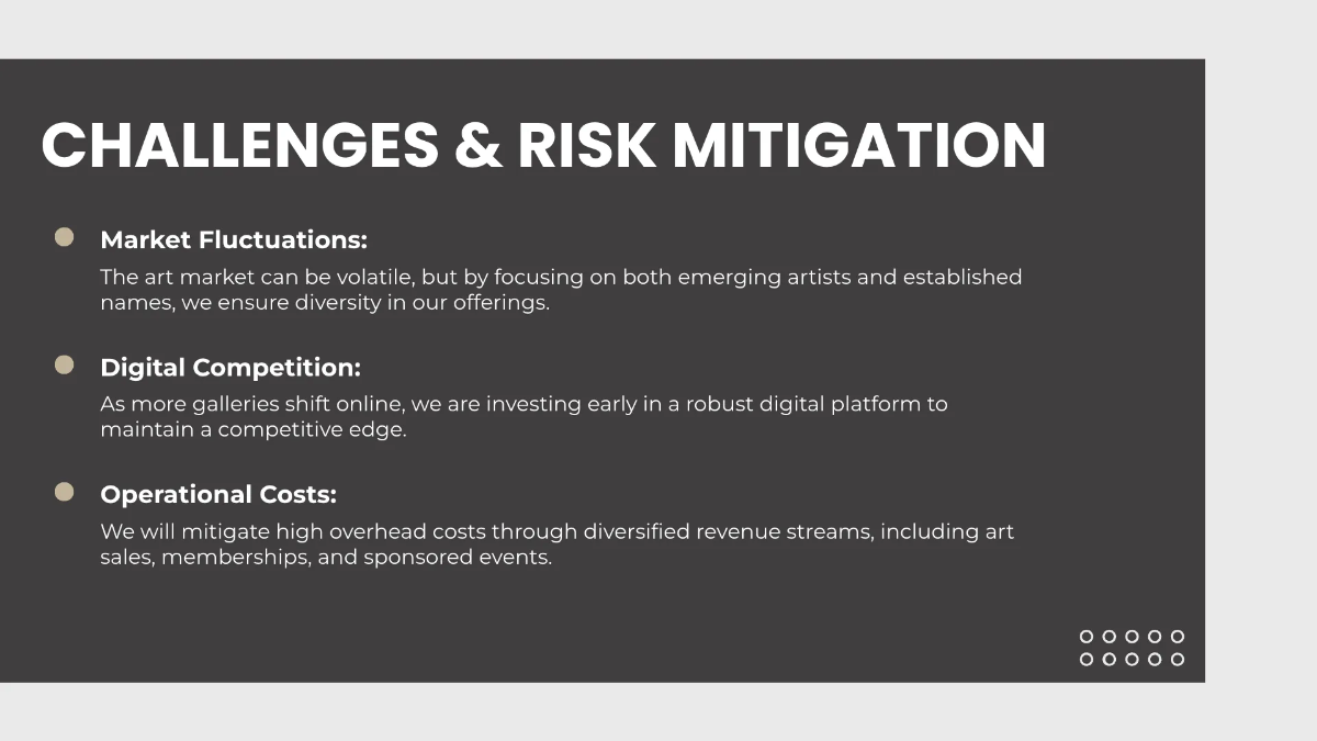 Free Art Gallery Pitch Deck Template to Edit Online