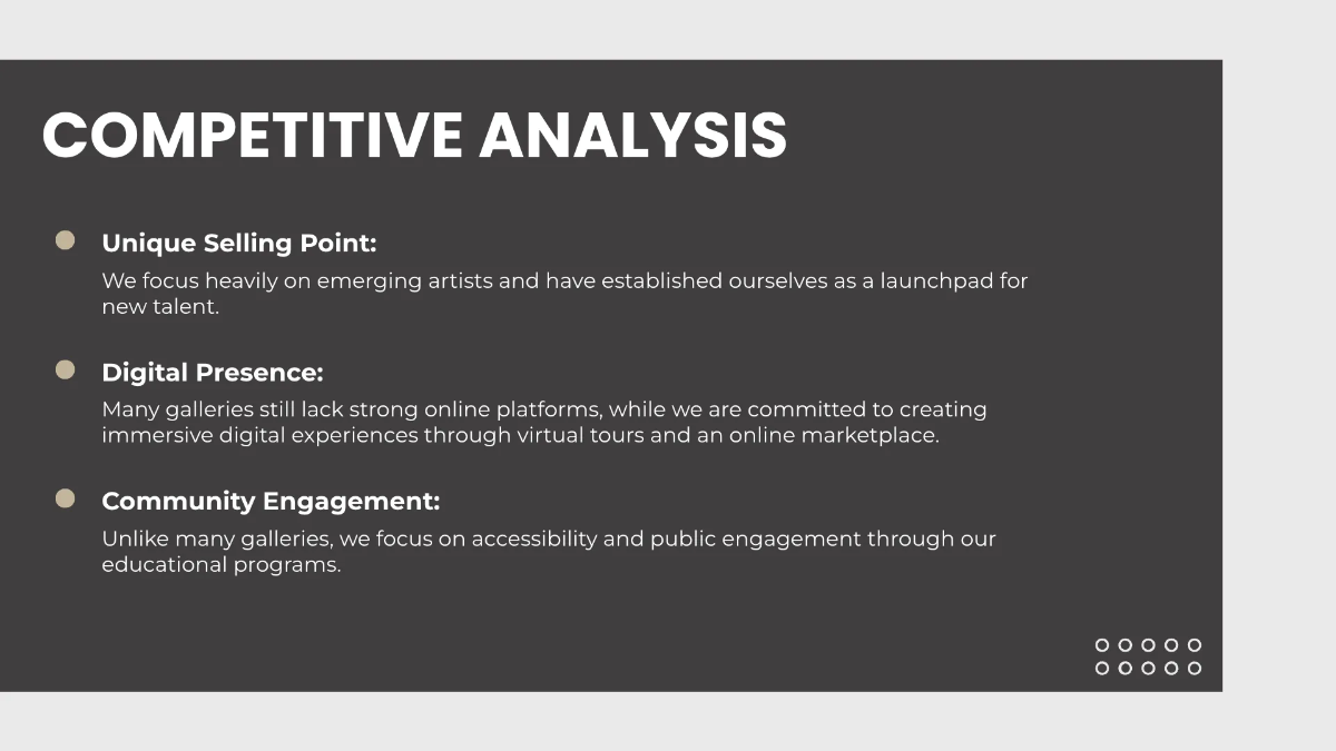 Free Art Gallery Pitch Deck Template to Edit Online