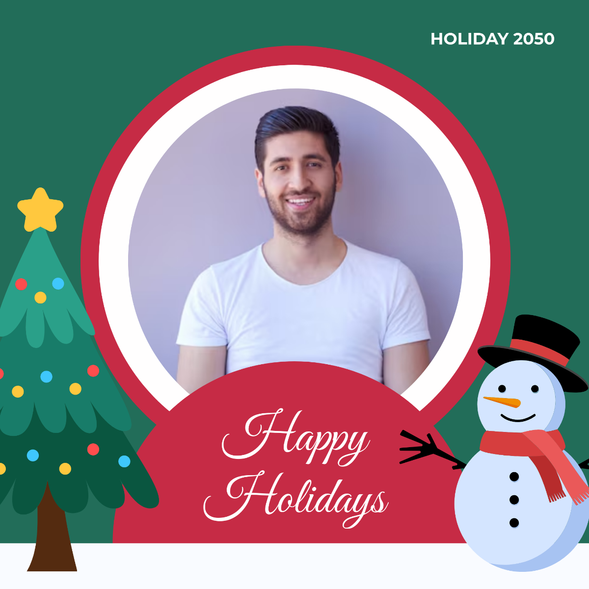 Holiday Facebook Profile Frame Template - Edit Online & Download