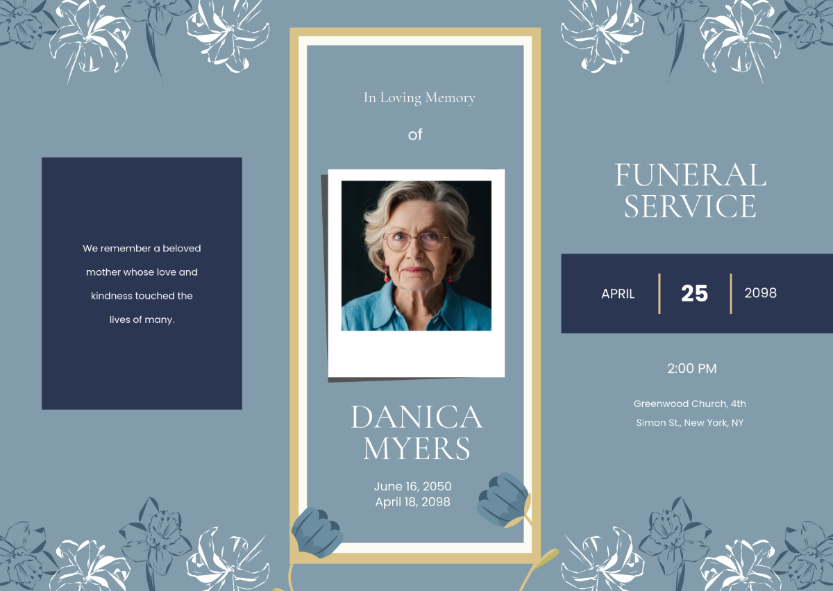 Free Funeral Pamphlet Template to Edit Online