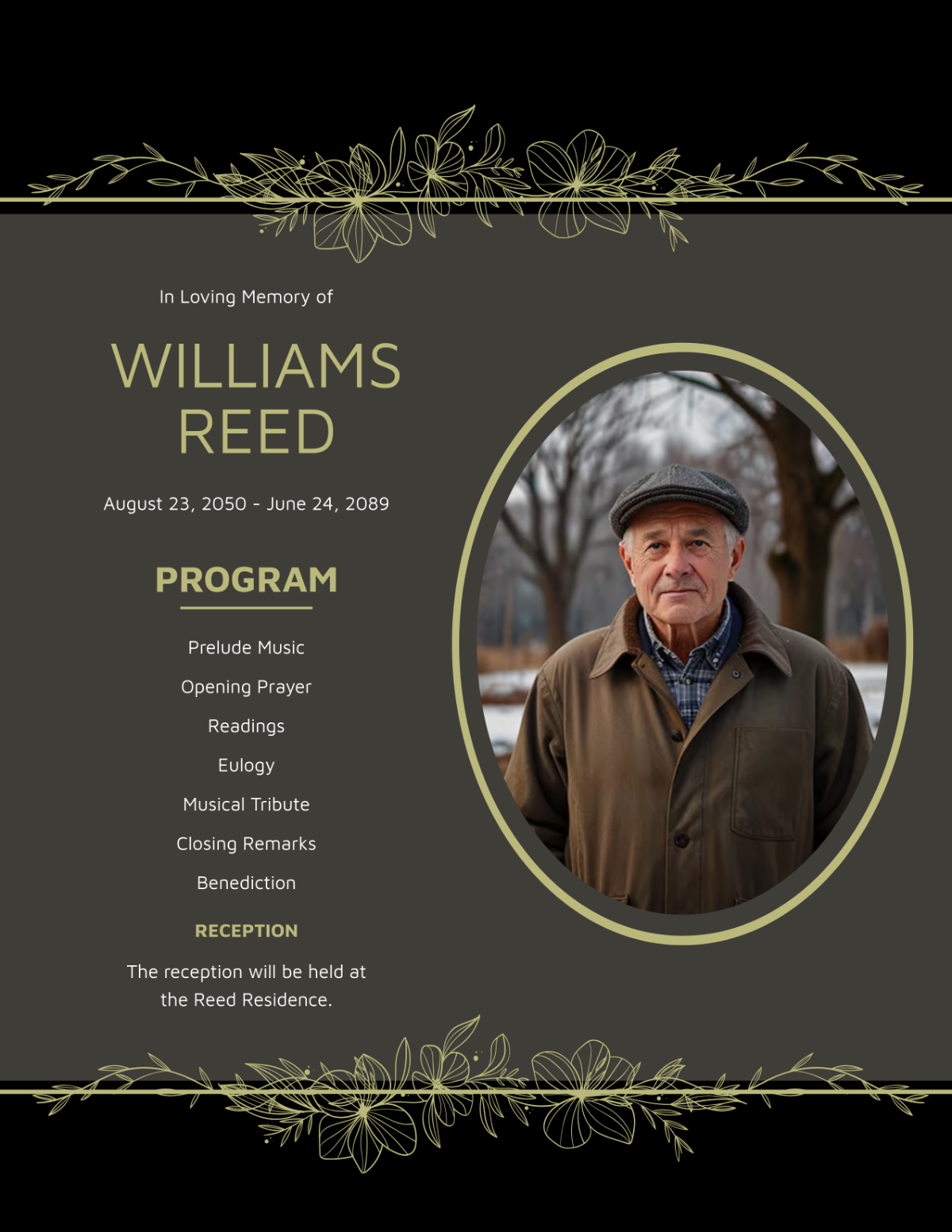 Creative DIY Funeral Program Template