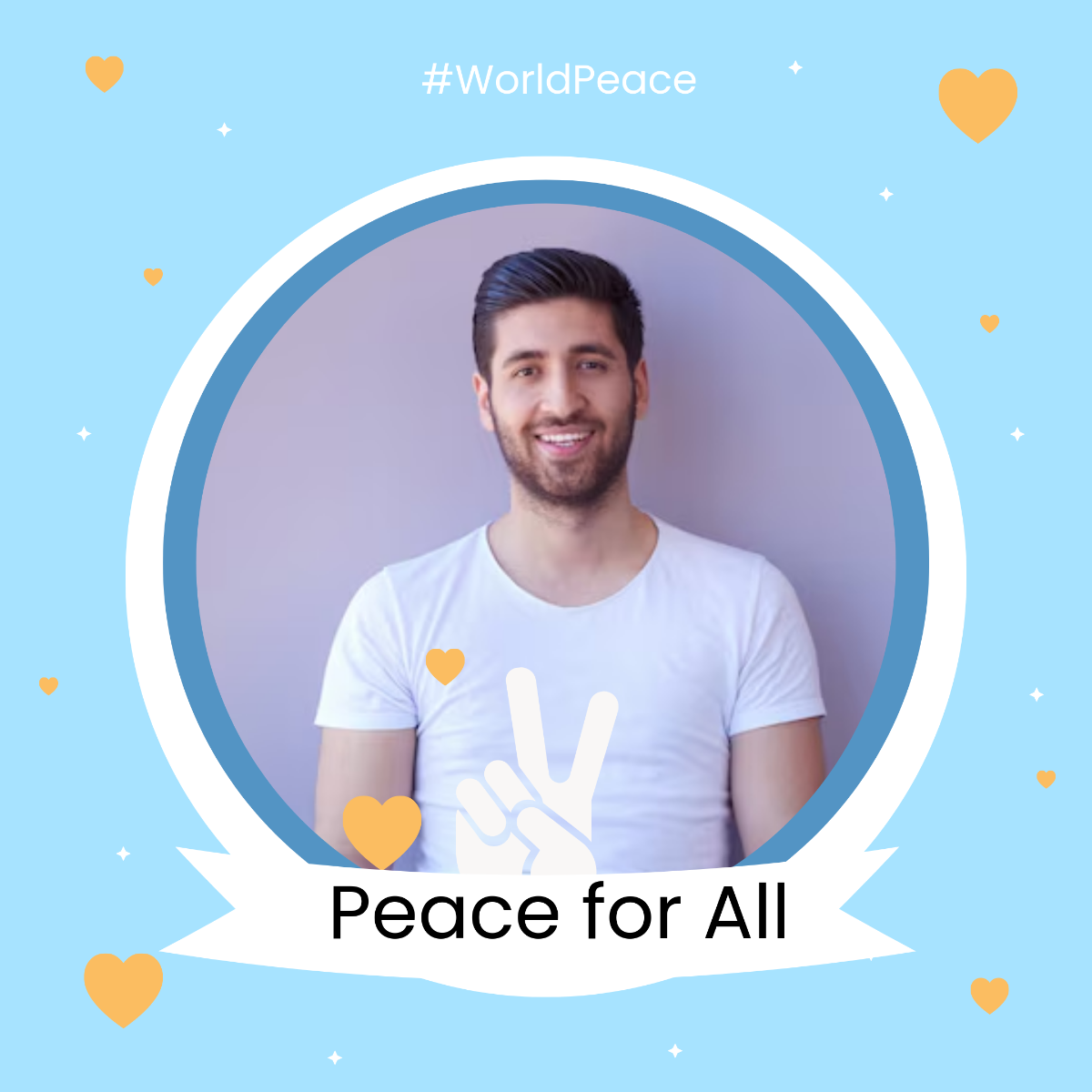 Peace Facebook Profile Frame Template | Template.net