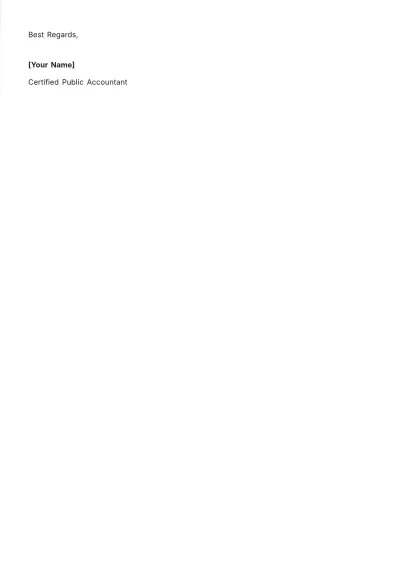 Free CPA Letter for Mortgage Template to Edit Online