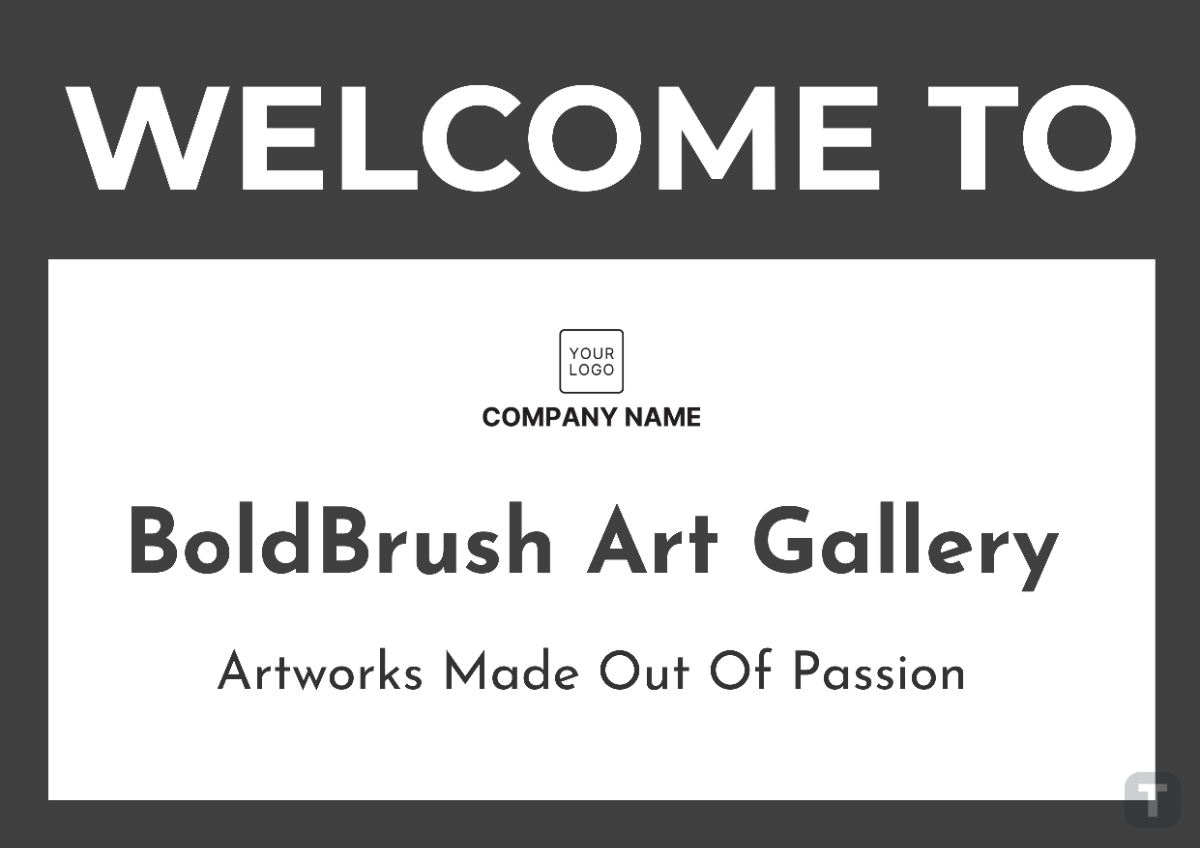 Art Gallery Signage Template - Edit Online & Download