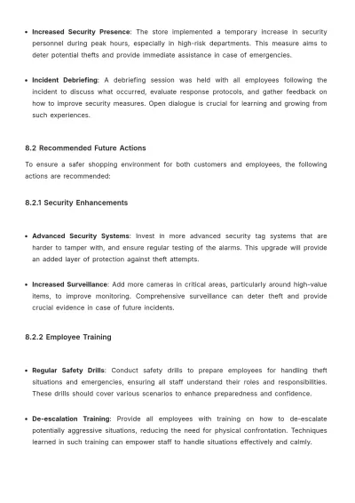 Free Department Store Incident Report Template to Edit Online