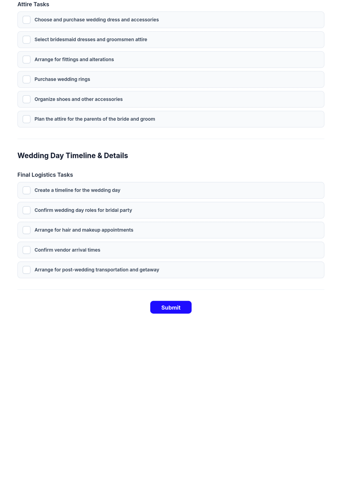 Free Wedding Planner Checklist Form Template & AI Wedding Planner Checklist Form Maker Free Wedding Planner Checklist Form Template & AI Wedding Planner Checklist Form Maker