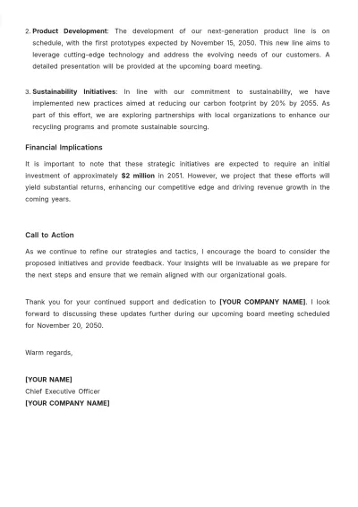 Free Board Letter Template to Edit Online