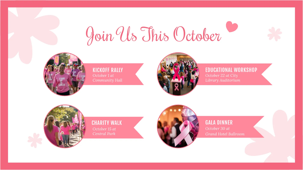 Free Breast Cancer Awareness Month Presentation Template to Edit Online