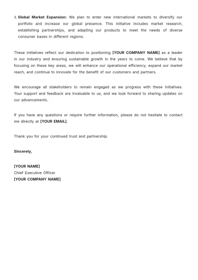 Free Board Announcement Letter Template to Edit Online