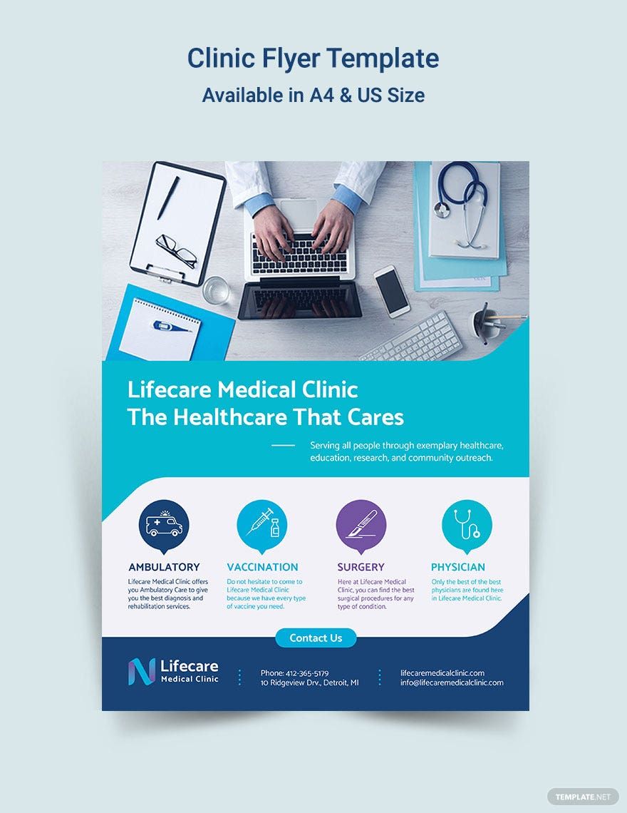 Simple Clinic Flyer Template