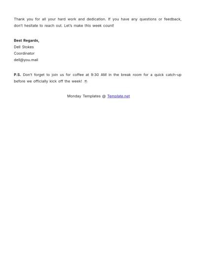 Free Monday Email Newsletter Template & AI Newsletter Maker