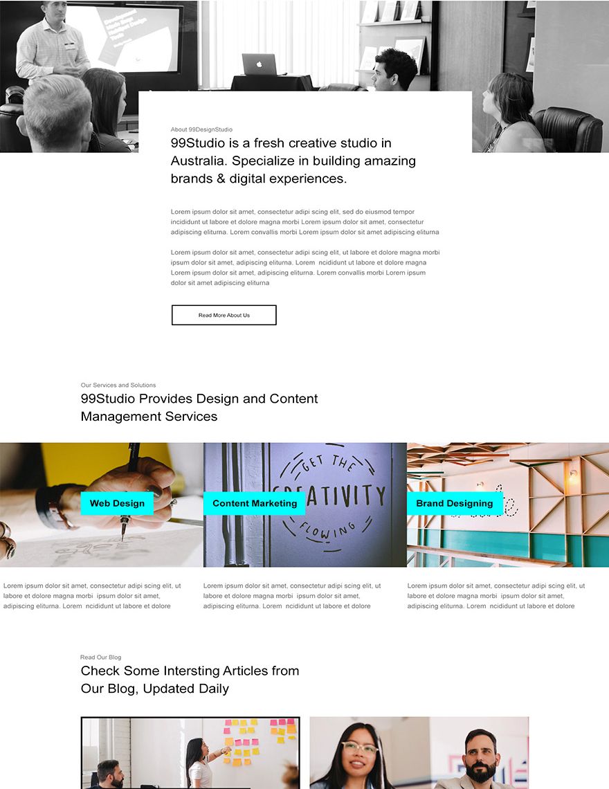 Design Studio Website Template