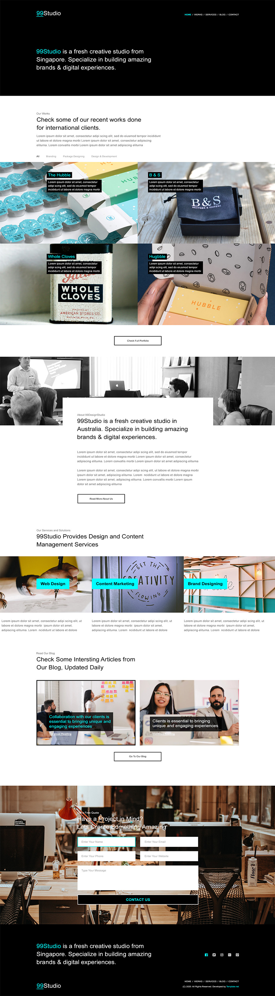 Design Studio Website Template