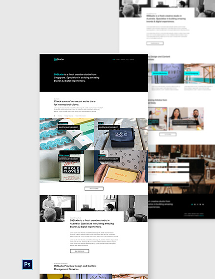 Free Design Studio Website Template