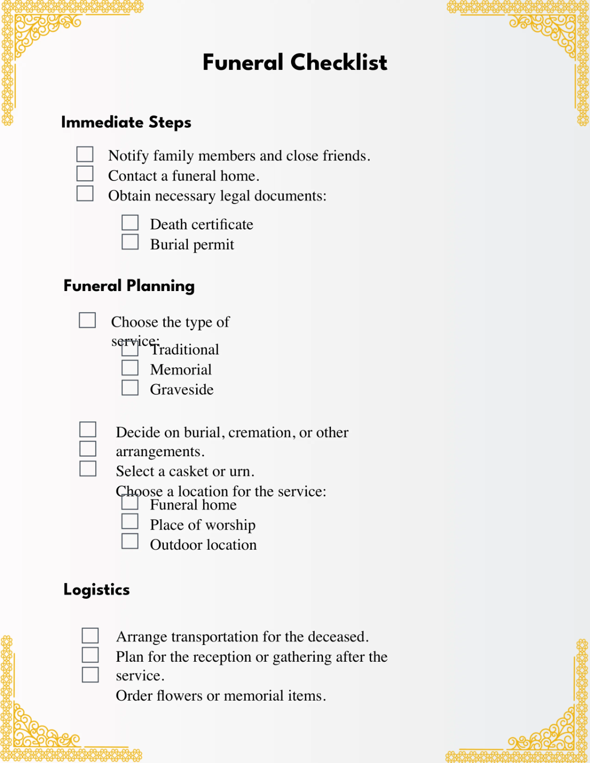 Free Operations Checklist Template To Edit Online