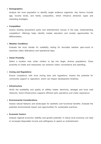 Free Amusement Park Plan Template to Edit Online