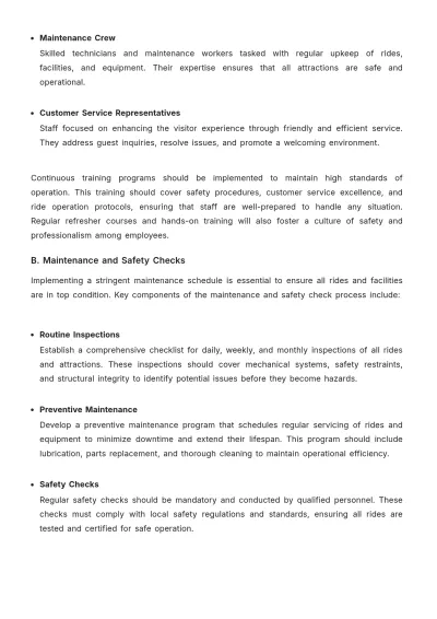 Free Amusement Park Plan Template to Edit Online