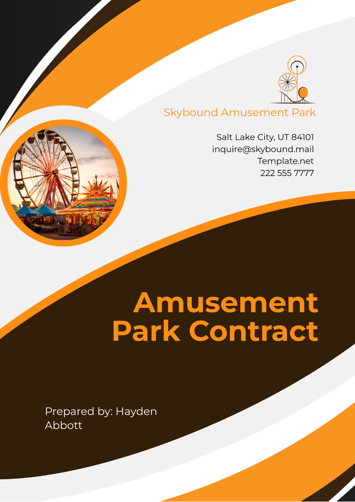 Amusement Park Contract Template - Edit Online & Download