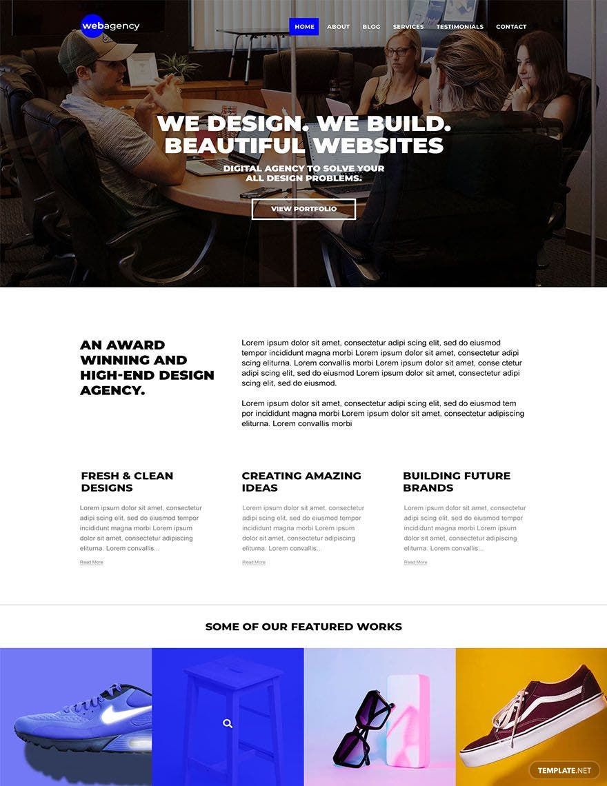 Free Graphic Design Website Template