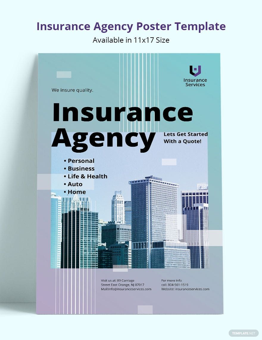 Free Insurance Agency Poster Template