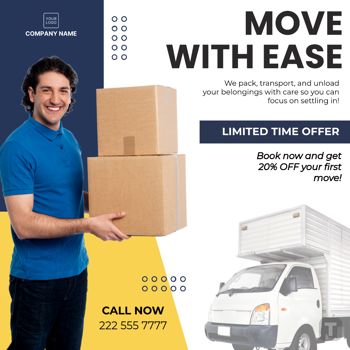 Moving Company Social Media Post Template