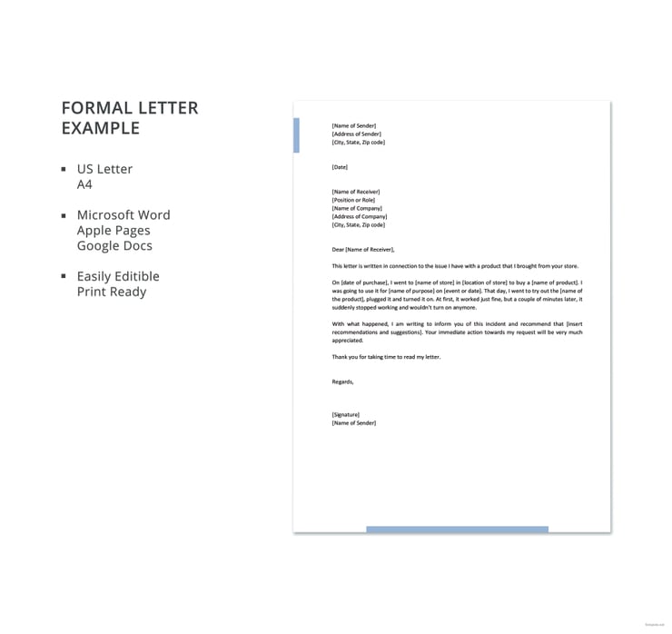 32+ Formal Letter Templates - PDF, DOC | Free & Premium Templates