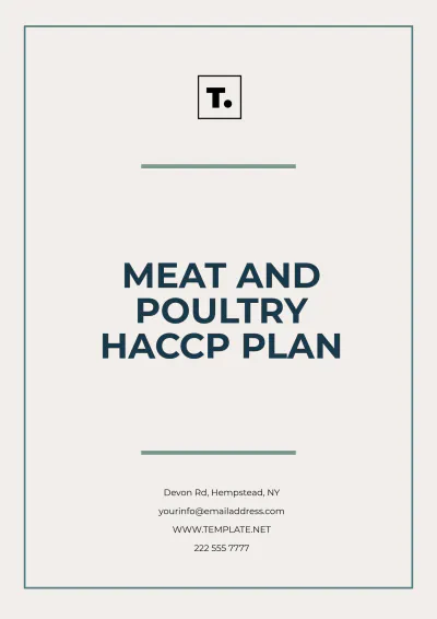 Free Meat And Poultry HACCP Plan Template to Edit Online