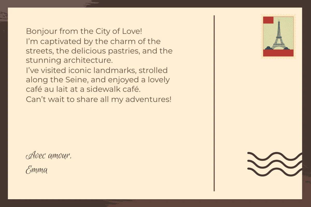 Free Printable Vacation Postcard Template to Edit Online