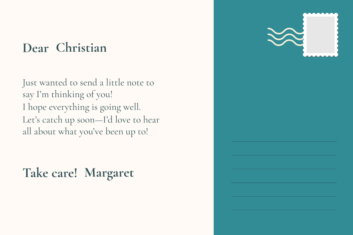 Free Personalized Postcard Template to Edit Online