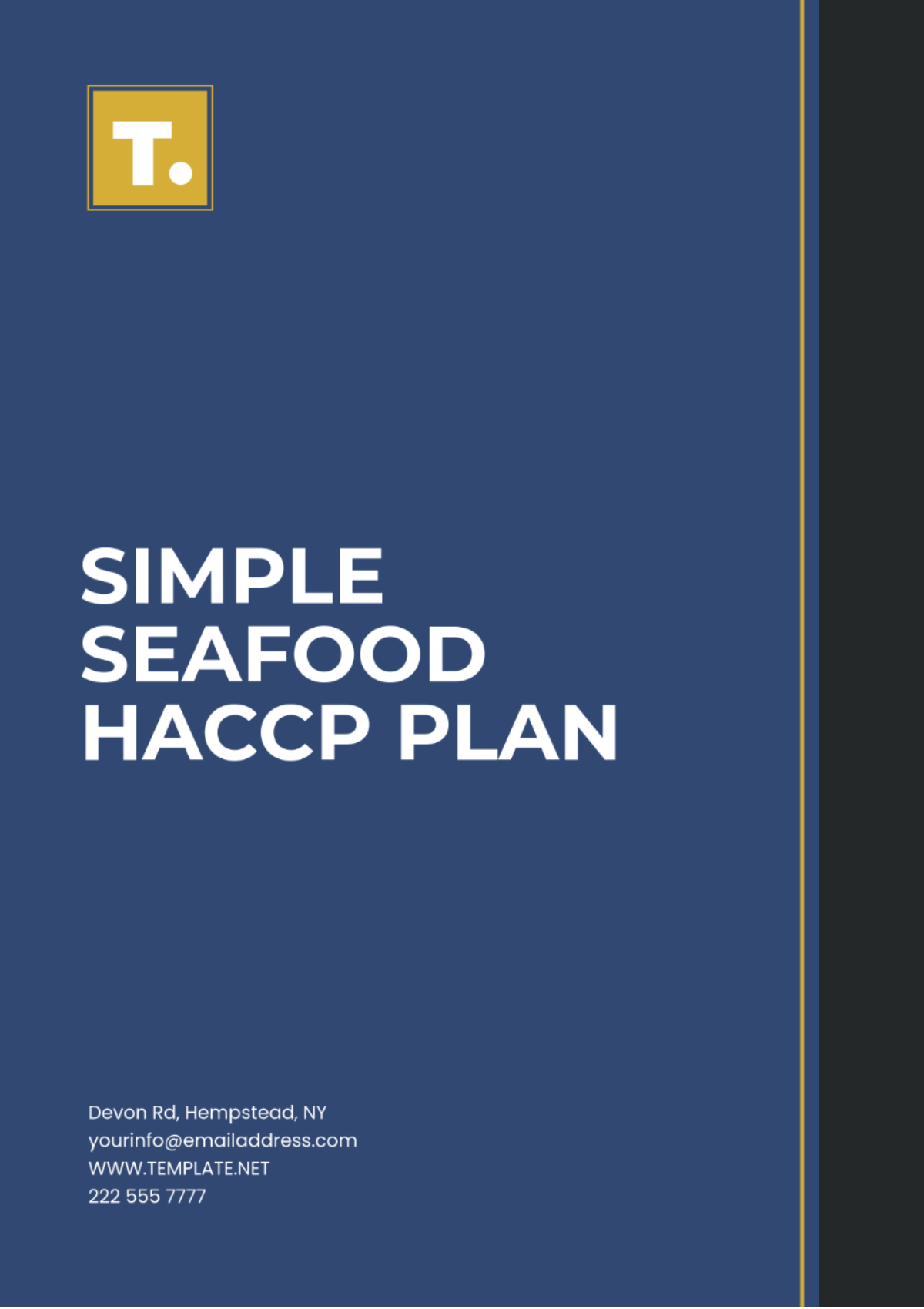 Simple Seafood HACCP Plan Template - Edit Online & Download