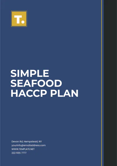 Free Simple Seafood HACCP Plan Template to Edit Online