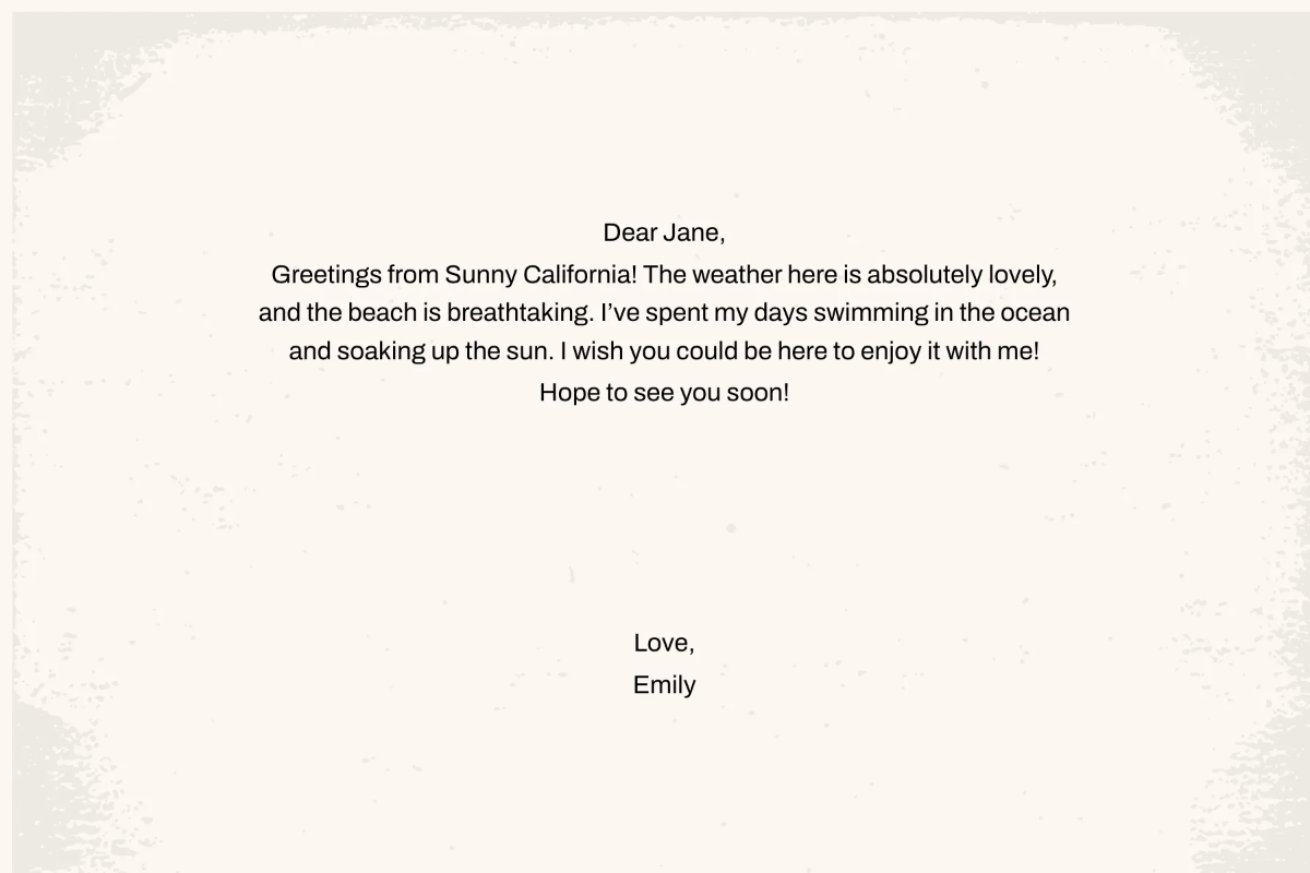 Free Old Postcard Template to Edit Online