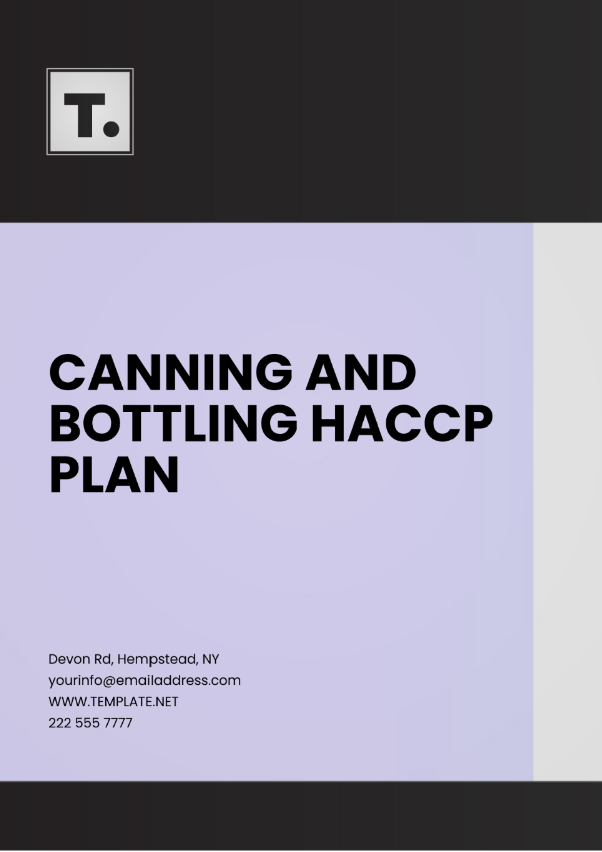 Canning And Bottling HACCP Plan Template