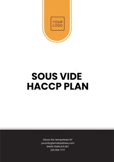 Free Sous Vide HACCP Outline Plan Template to Edit Online
