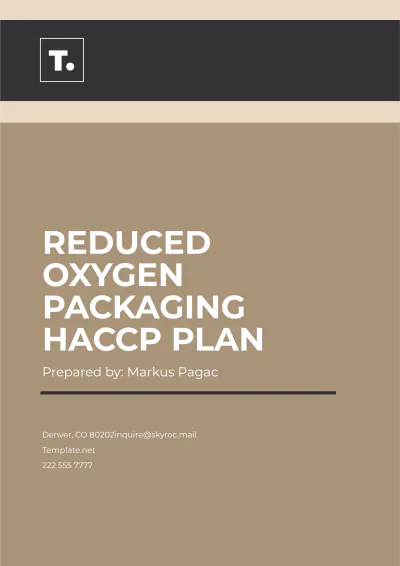 Free Reduced Oxygen Packaging HACCP Plan Template to Edit Online
