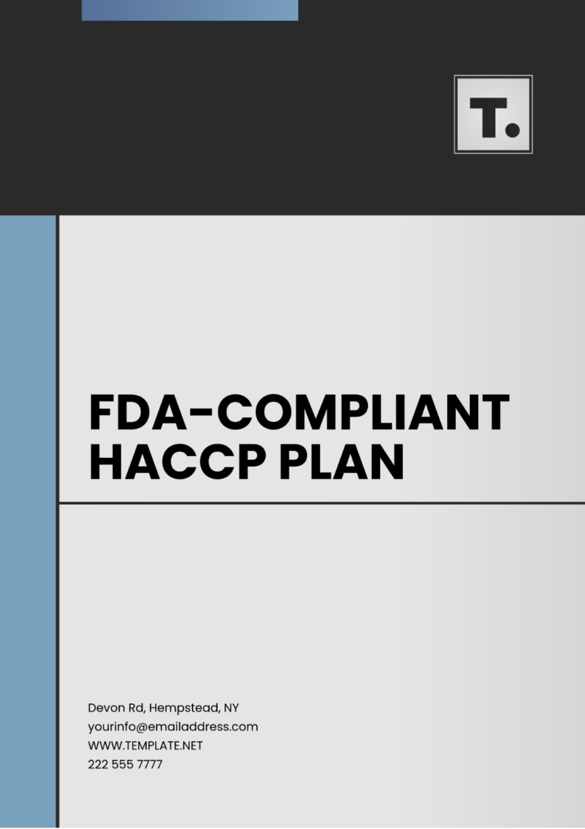 FDA-Compliant HACCP Plan Template