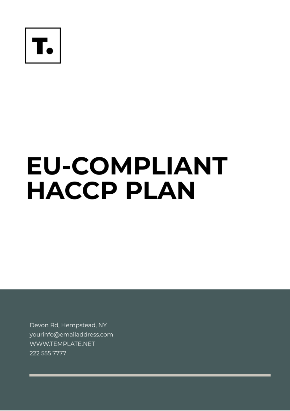 EU-Compliant HACCP Plan Template