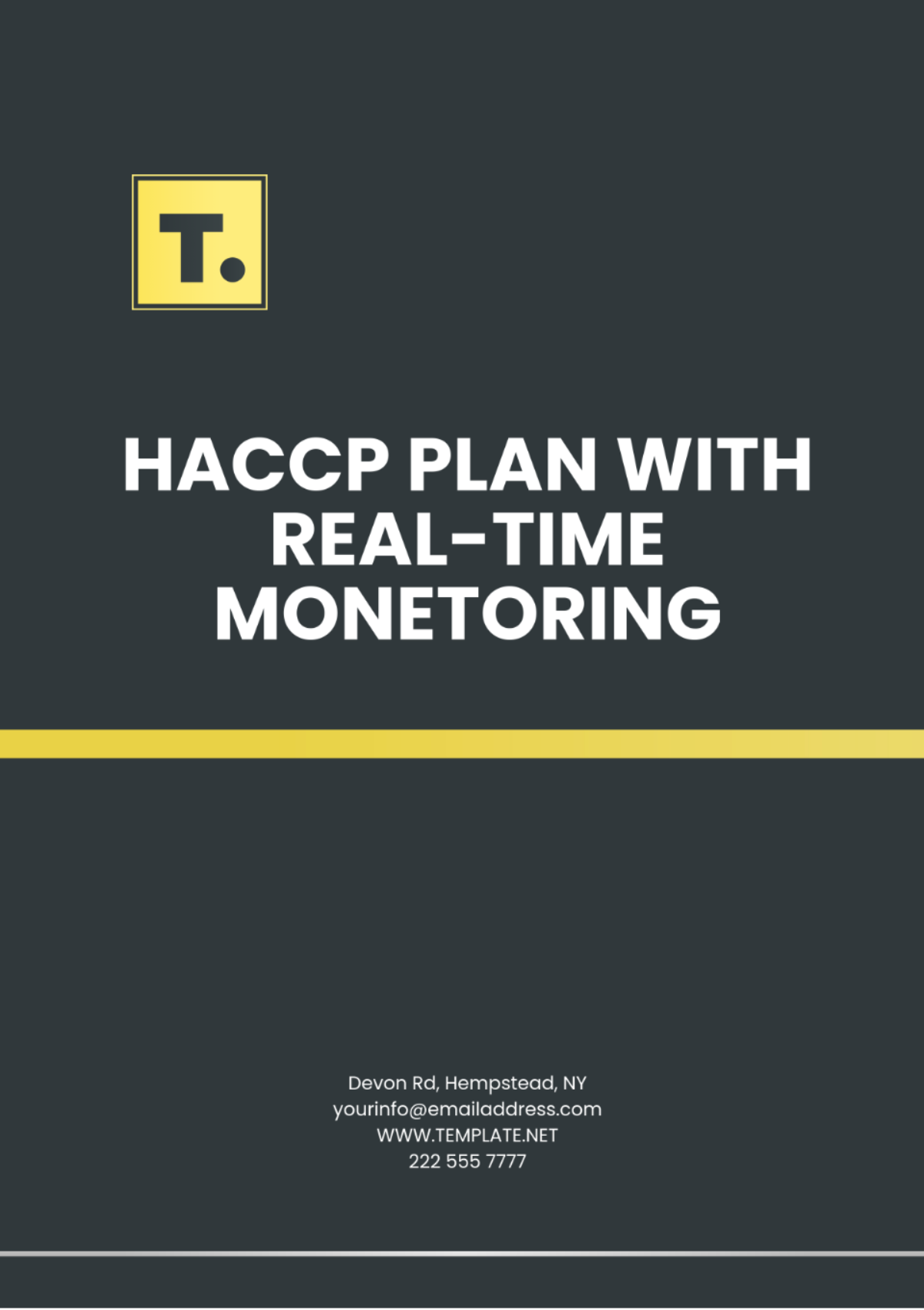 HACCP Plan With Real-Time Monitoring Template - Edit Online & Download