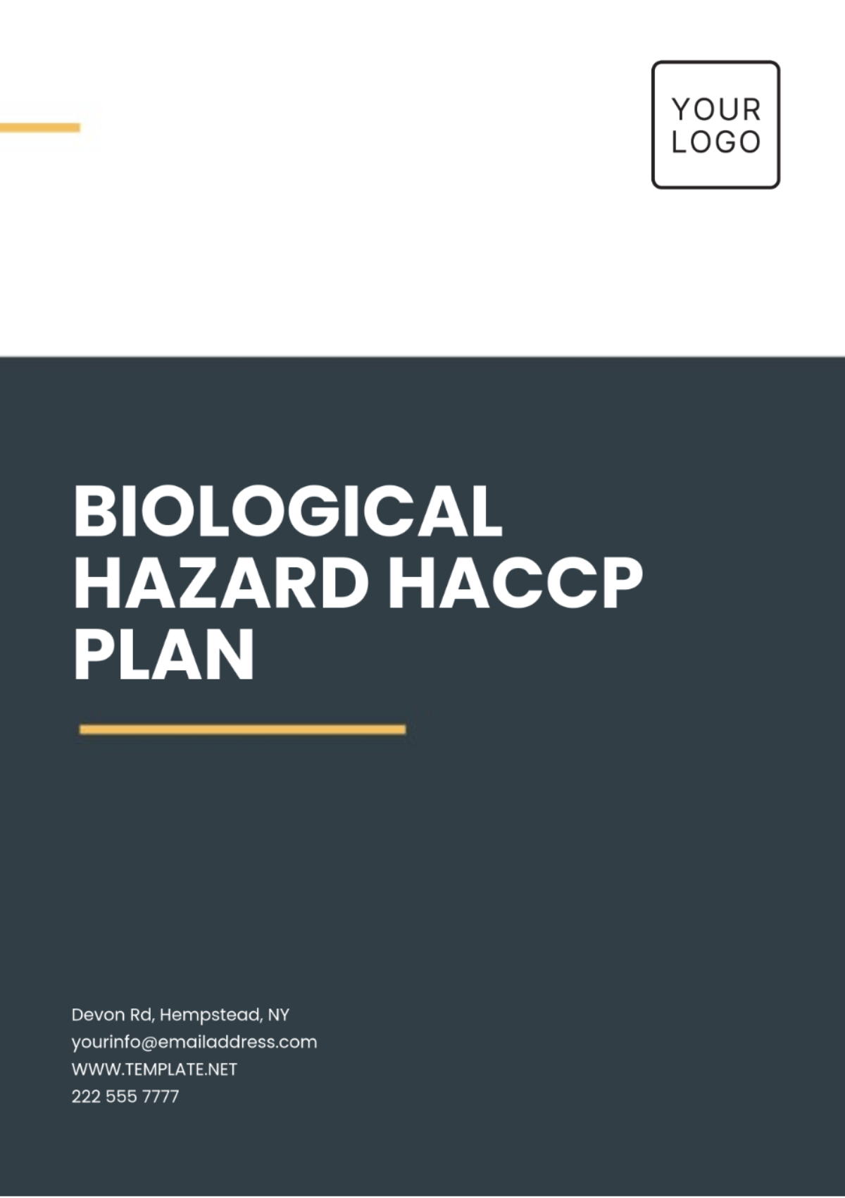 Biological Hazard HACCP Plan Template - Edit Online & Download