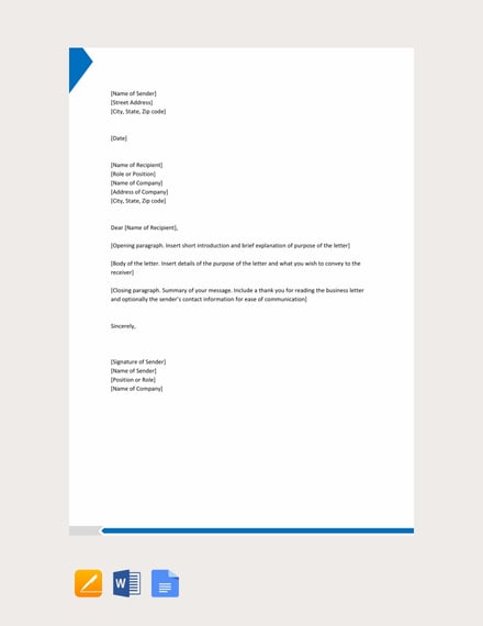 FREE Formal Letter Format - Word | Google Docs | Apple Pages | Template.net