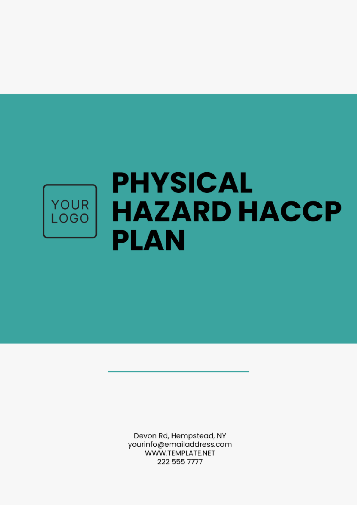 Physical Hazard HACCP Plan Template - Edit Online & Download