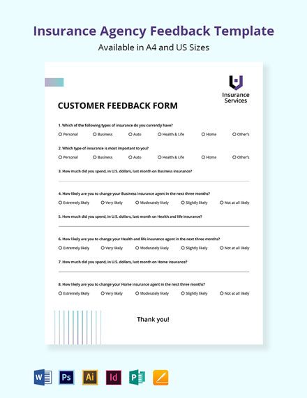 FREE Digital Marketing Company Agency Feedback Form - Word | PSD ...