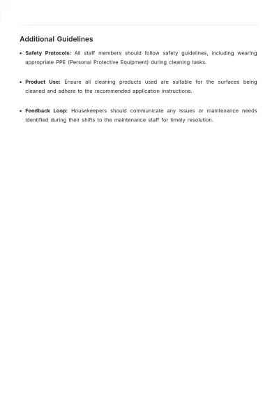 Free VIP Room Design  Weekly Cleaning Schedule Template to Edit Online
