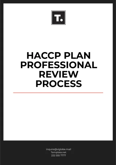 Free HACCP Plan Professional Review Process Template to Edit Online