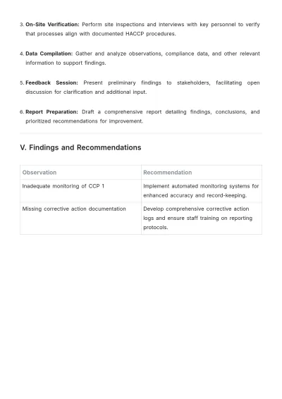 Free HACCP Plan Professional Review Process Template to Edit Online