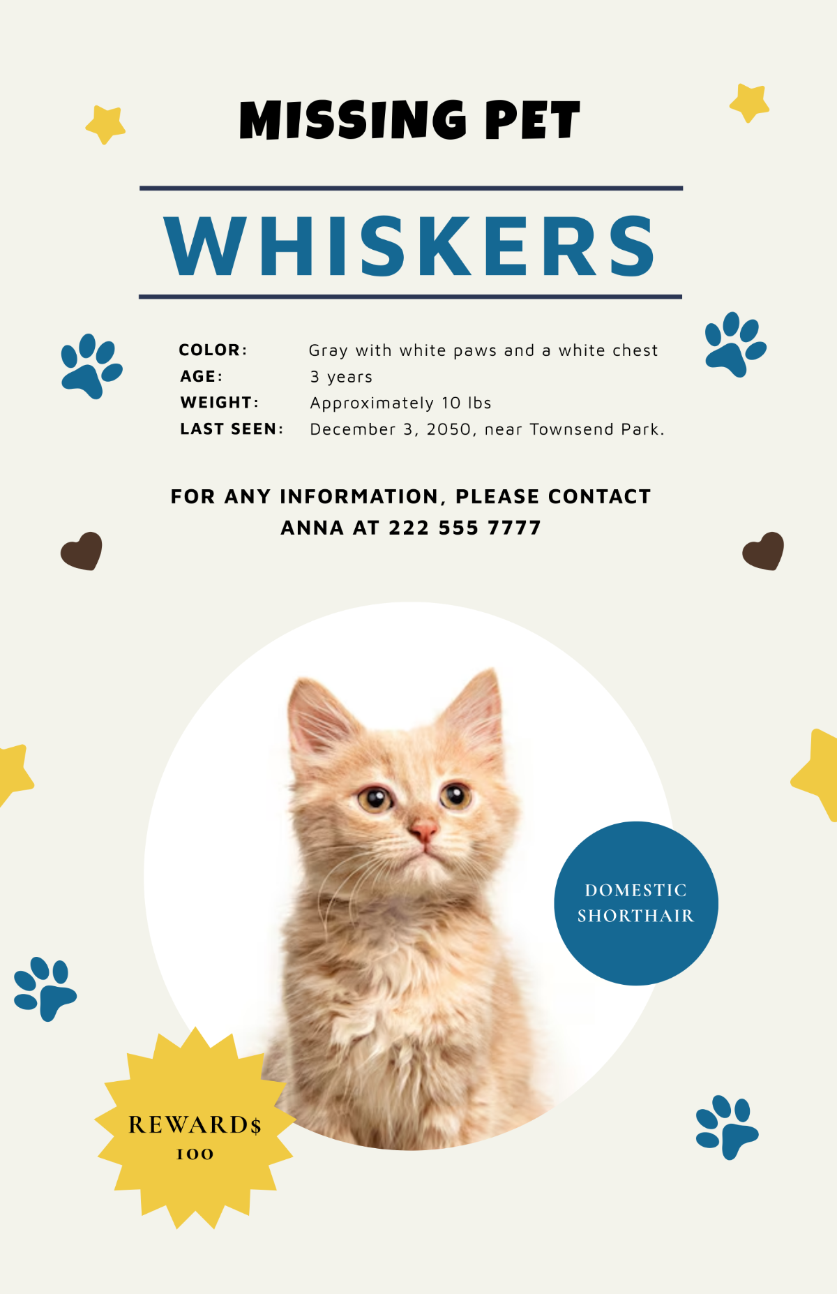 Free Help Find My Pet Missing Poster Template - Edit Online & Download ...