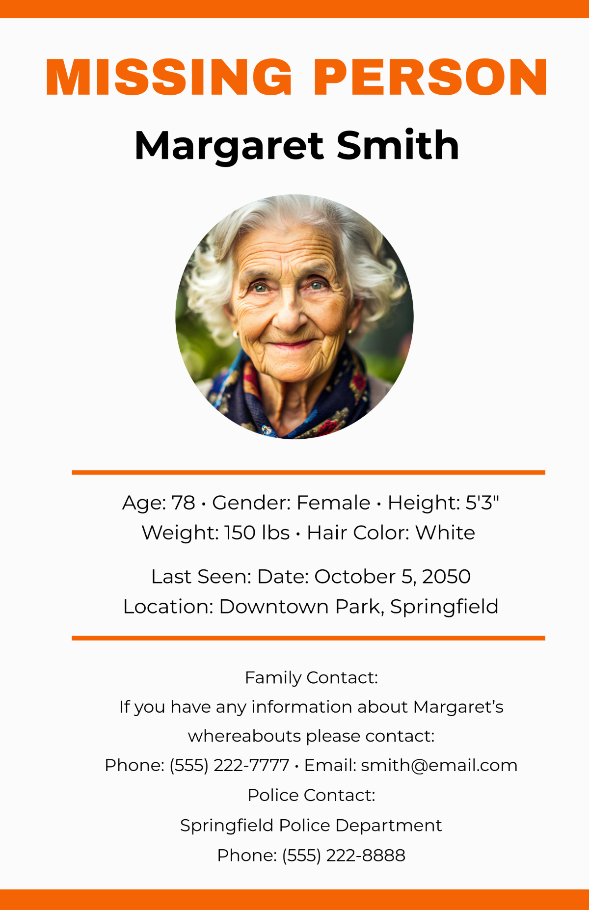 Free Missing Person Poster Template To Edit Online Free Missing Person Poster Template To Edit Online
