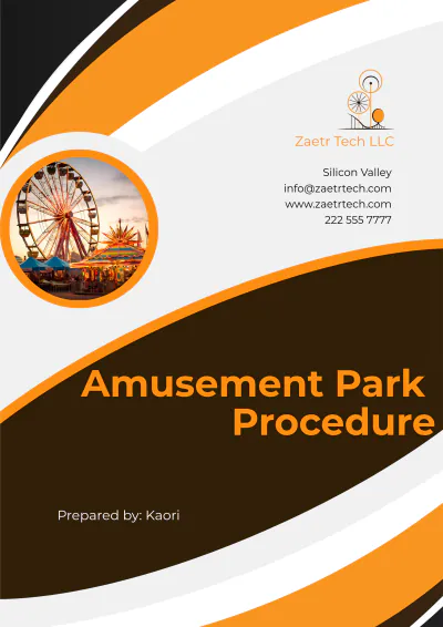 Free Amusement Park Procedure Template to Edit Online