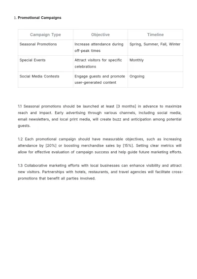 Free Amusement Park Procedure Template to Edit Online