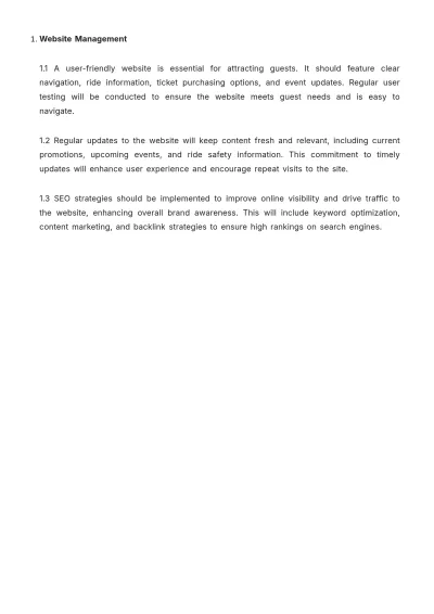 Free Amusement Park Procedure Template to Edit Online